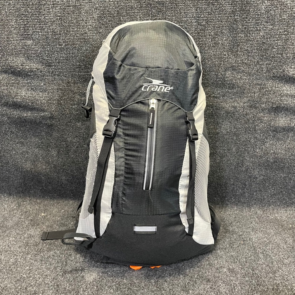 Crane 93021 Padded 18" Hiking Backpack Gray Black Outdoor Camping Rucksack